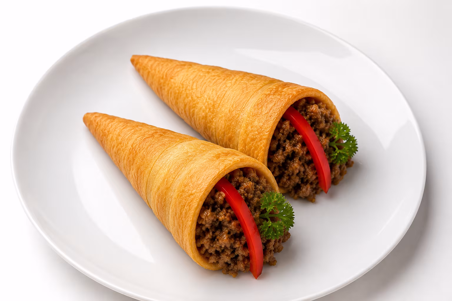 cornet de viande hachée